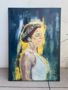 Obraz olejny, Kobieta,60x50