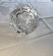 Kryształowa bomboniera, miseczka, szkło kryształowe z PRL