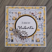 Personalizowana kartka na urodziny dla małego lub dużego budowlańca 