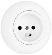 Gniazdo elektryczne z uziemieniem i ramką Retro Vintage Loft EX1W0001 