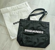 Czarna Torba torebka typu 'shopper' Dsquared2 logo-print BAG na zakupy