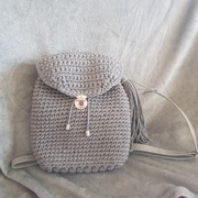 Plecak na szydełku ze sznurka bawełnianego NA ZAMÓWIENIE