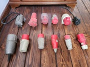 GNIAZDO SIŁOWE WTYK SIŁOWY PLASTIKOWY METALOWY ŁACZNIE 12 SZTUK 4 i 5 PIN