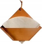 Uchwyt na papierowe filtry do kawy - skórzany MAKIDAR