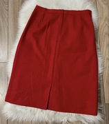 Czerwona spódnica z wełną midi spódnica do kolan 38/40 mL