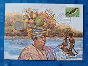 Koperta numizmatyczna Suriname 5 cent 1980 r.