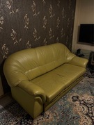 Rozkładana skórzana kanapa