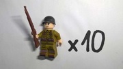 10 Figurek żołnierzy polskich z broniami WW2 kompatybilne z Lego, Cobi