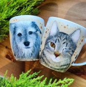 Porcelanowy kubek z portretem Twojego kota lub psa