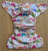 Pieluszka wielorazowa, kieszonka, Mila, OS, wzór- słonie