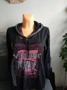 TREDY CAVALETTI____ czarna bluza z kapturem   print_  BDB____40