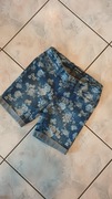 Spodenki dziewczęce jeansowe w kwiaty 116cm