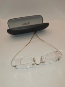 Markowe okulary patentki Silhouette + oryginalne etui i ściereczka tytan