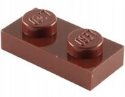 LEGO PŁYTKA 1X2 BRĄZOWA - 2 SZTUKI