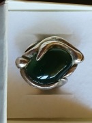 Pierścionek srebrny z naturalnym kamieniem .Rozmiar 13.Stary.