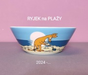 Muminki MISECZKA Moomin Arabia Finland - RYJEK NA PLAŻY - z naklejką