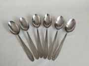 GERLACH __ ŁYŻKI STOŁOWE OBIADOWE z epoki PRL wzór bakelit - 6 sztuk