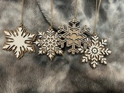 Bombki zawieszki choinkowe drewniane pierniki 3D