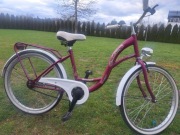 Rower dla dziewczynki, koła 24, miejski, różowy