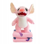 MASKOTKA PLUSZOWA STICH MIŚ PLUSZAK PRZYTULANKA STITCH z KOCYKIEM KOCEM