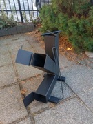 Piec piecyk rakietowy / kuchenka turystyczna 80x80x3 + pogrzebacz