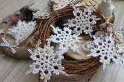 Śnieżynki szydełkowe gwiazdki rękodzieło handmade