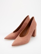 Wysokie buty Reserved 39 brudny róż słupek obcas szpilki eleganckie