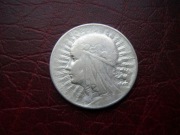 POLSKA  MONETA  5 zł 1933 r. GŁOWA KOBIETY JADWIGA (SREBRO ) zzm