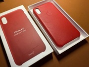 Etui APPLE Leather Case do iPhone XS - product red +GRATIS!