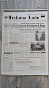 "Trybuna Ludu" pierwsza strona plakat z życzeniami dla redaktora