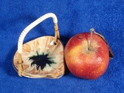 Znakowany ceramiczny mini koszyczek lata 60. Niemcy