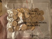 5 gr, 2 gr, 1 gr. 1992 rok, nie otwierane woreczki mennicze 