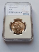 5 zł  PIŁSUDSKI   1934  NGC  AU 58  !!!