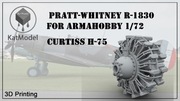 Pratt & Whitney R-1830 curtiss H-75  model Arma hobby 1/72
