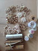 Drewniane skrabki, kółka, gwiazdki - zestaw