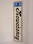 Tablica samochodowa na wesele ozdobna