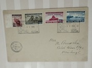 Emigracja Monte Cassino FDC Koperta z obiegu Komplet znaczków