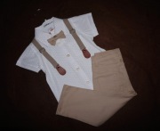 Elegancki komplet chłopięcy 110 beż