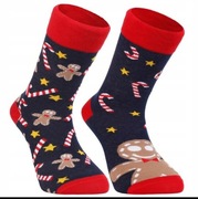 Skarpety Świąteczne Męskie NIE DO PARY Prezent PIERNIKI Święta MORAJ 39-42