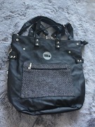 Torebka plecak handmade damski pilski mana mana czarny 