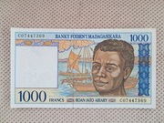 Madagaskar 1000 Ariarów UNC