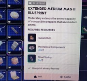 Extended medium mag  II schemat blueprint ARC RAIDERS PC/PS/XBOX