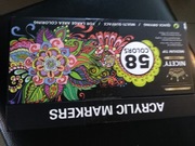 Markery akrylowe 58 kolory 