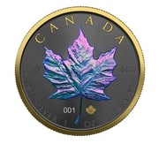 Srebrna moneta Liść Klonu 1oz 1uncja 5$ Kanada 2020 wykończenie złoto numer