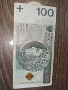 Kolekcjonerski Banknot 100zł Prawdziwy "RADAR" numer seryjny AC 2393932