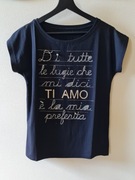 Koszulka czarna rozm. M z cyrkoniami ozdobna