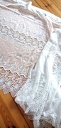 biała koronkowa Firanka żakardowa 585x120 elegancka klasyczna jak nowa