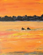 Obraz akrylowy na płótnie,  50x40x1cm,  Podlaska przeprawa 