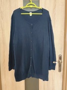 270 Granatowy długi sweter rozpinany kardigan rozmiar 54