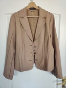 Kurtka Marc Cain skórzana remoneska żakiet marynarka skóra naturalna 38